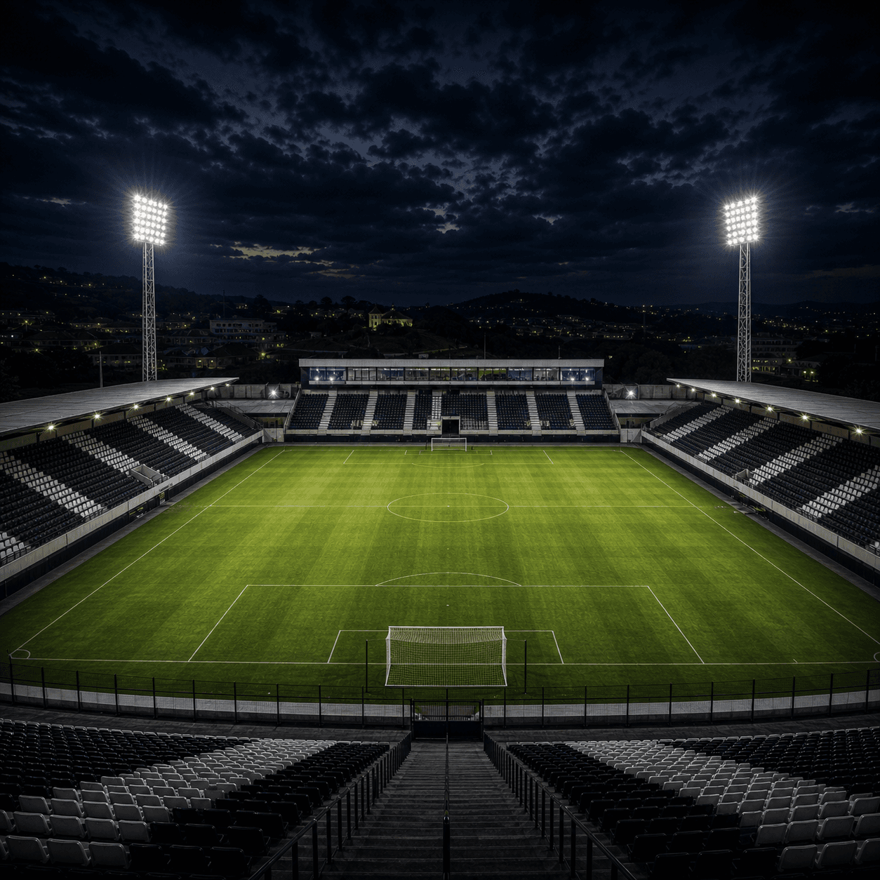 Estadio Arena Sicredi em imagem autoral sem escudos ou marcas, para jogos do Athletic Club