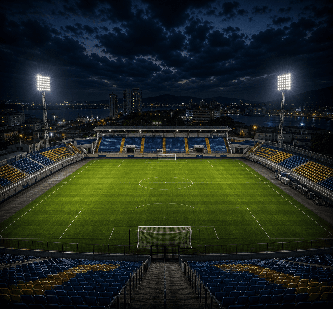 Estadio Estadio Dr. Hercilio Luz em imagem autoral sem escudos ou marcas, para jogos do Barra