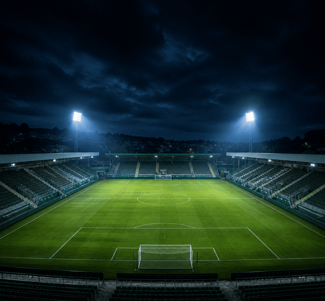 Estadio Arena Conda em imagem autoral sem escudos ou marcas, para jogos do Chapecoense-sc