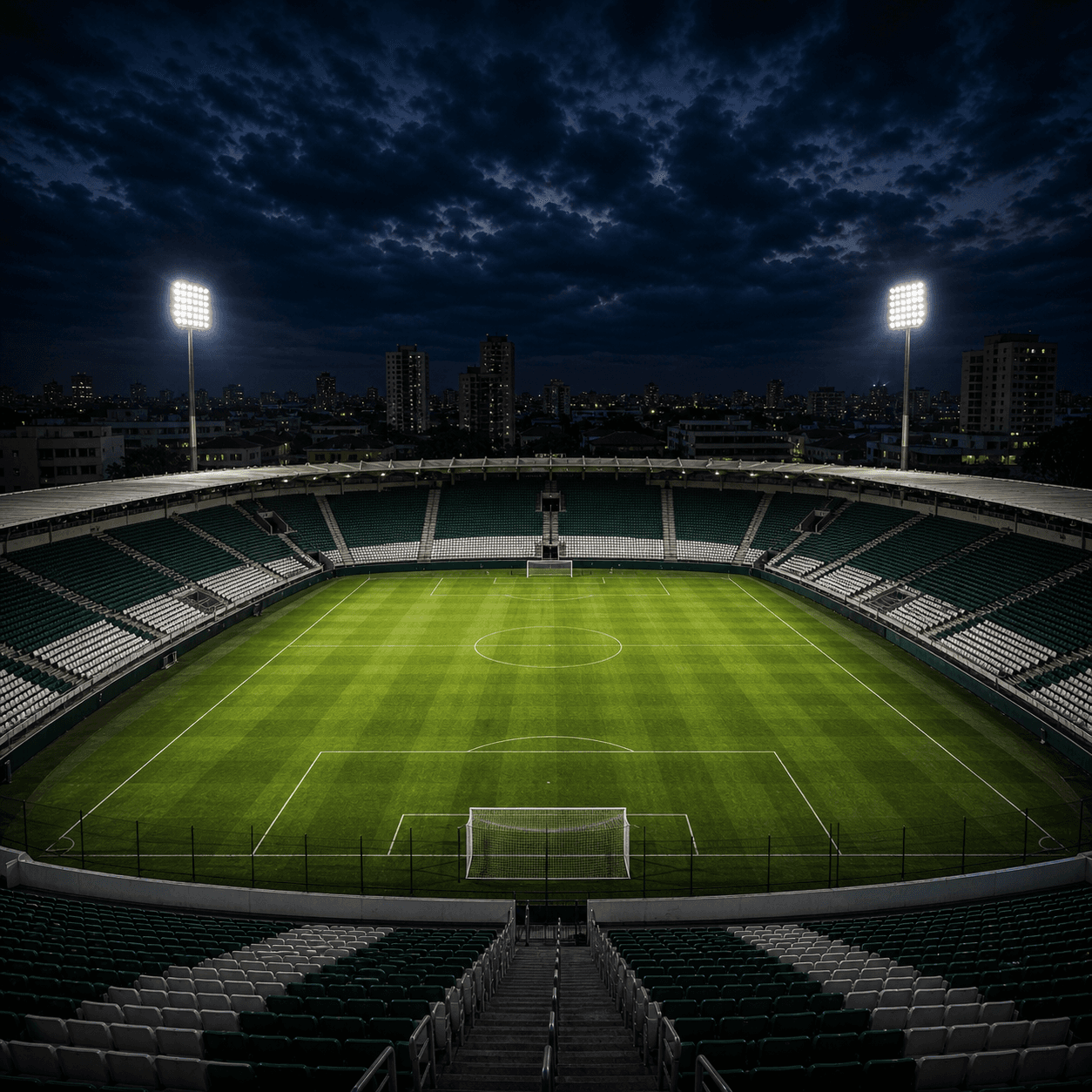 Estadio Brinco de Ouro em imagem autoral sem escudos ou marcas, para jogos do Guarani Campinas