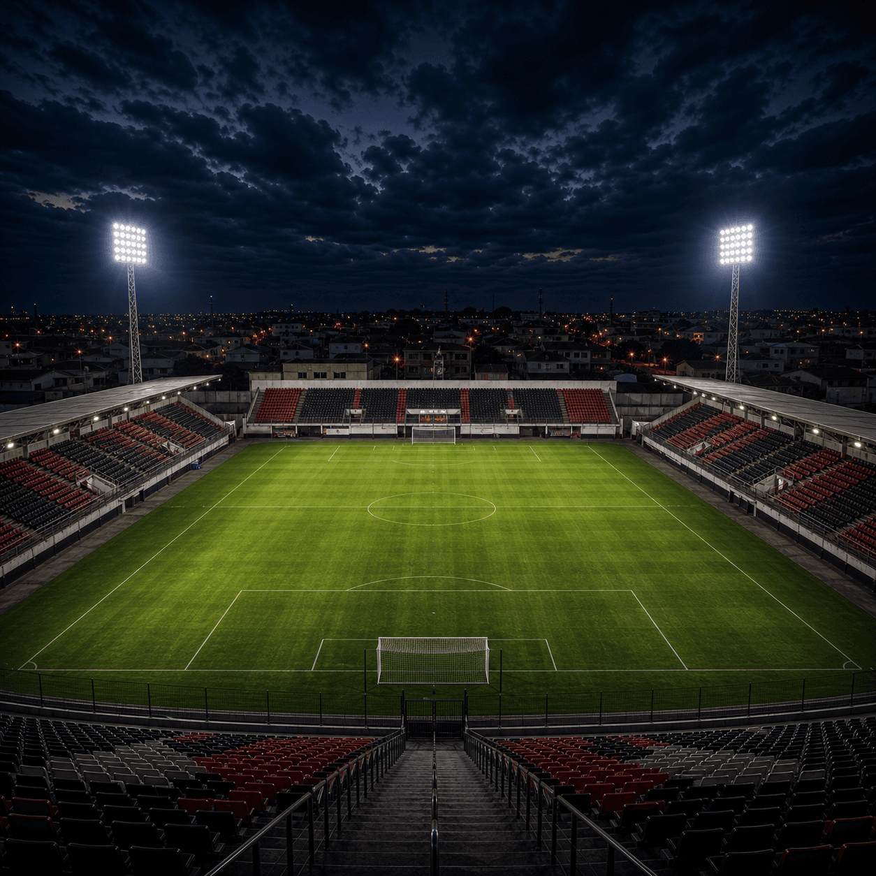 Estadio Novelli Junior em imagem autoral sem escudos ou marcas, para jogos do Ituano