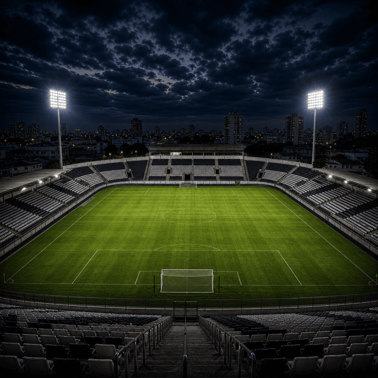 Estadio Estadio Willie Davids em imagem autoral sem escudos ou marcas, para jogos do Maringá