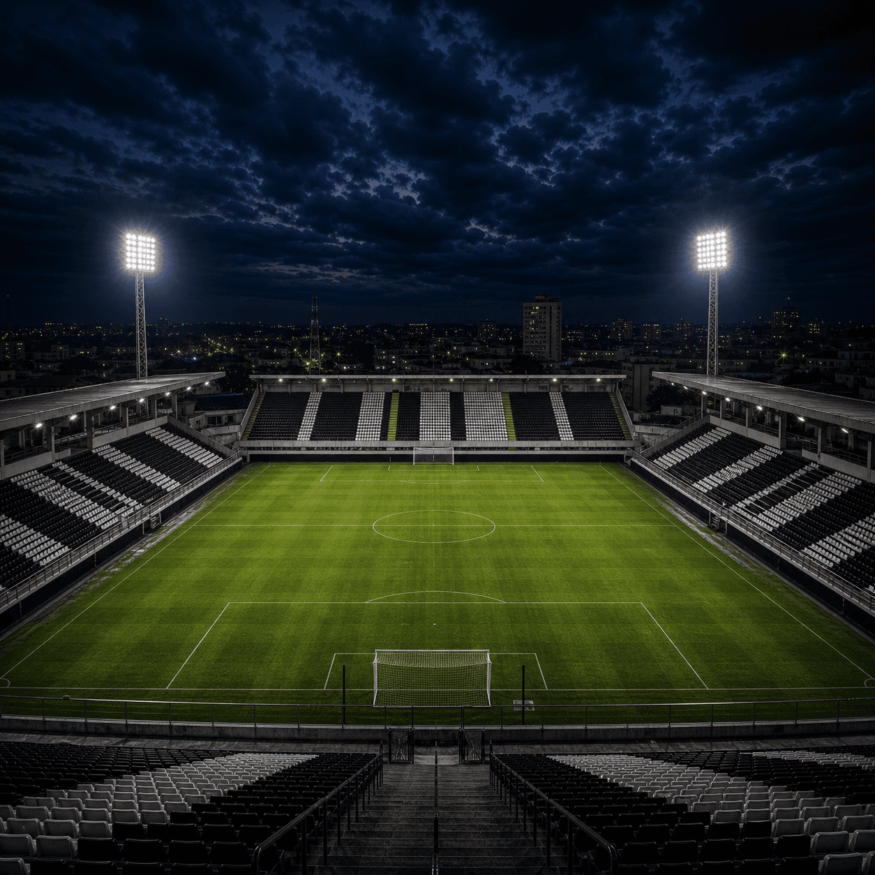 Estadio Germano Kruger em imagem autoral sem escudos ou marcas, para jogos do Operario-PR