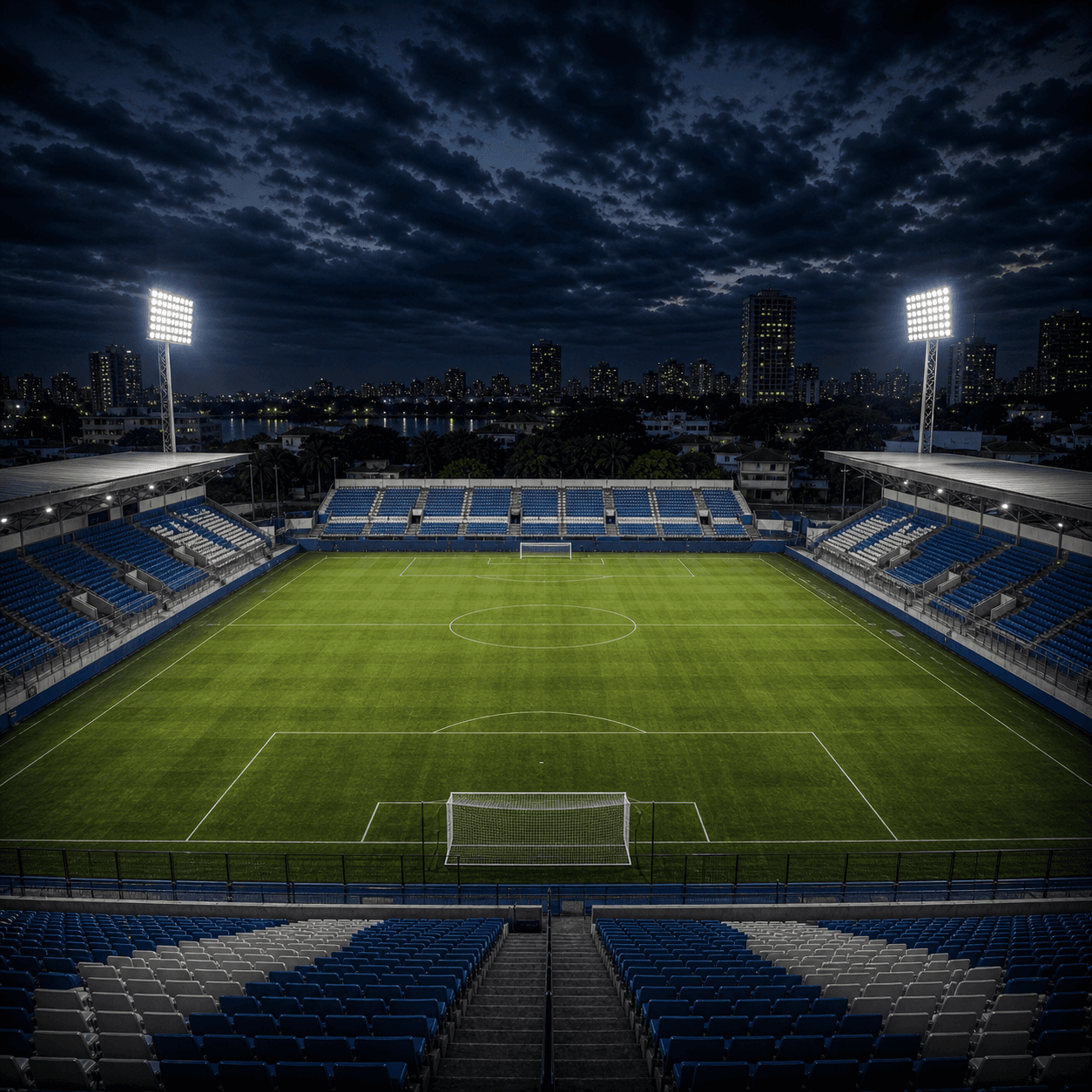 Estadio Curuzu em imagem autoral sem escudos ou marcas, para jogos do Paysandu